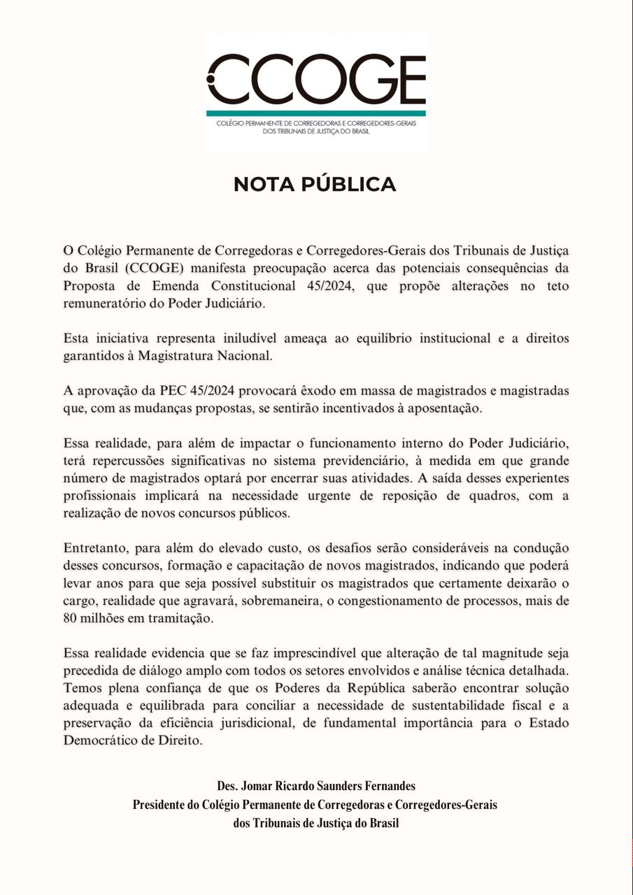 CCOGE Nota Pública