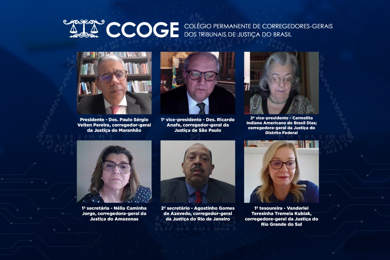 Corregedores de Justiça elegem nova cúpula do CCOGE para 2021