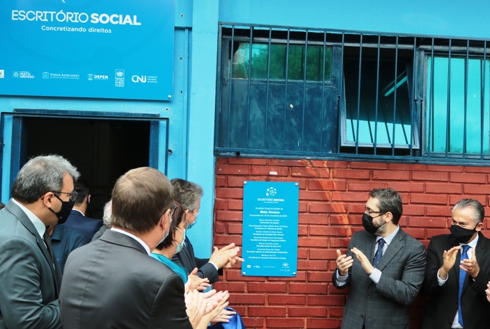 Corregedor e conselheiros do CNJ participam de inauguração de primeiro Escritório Social de Cuiabá